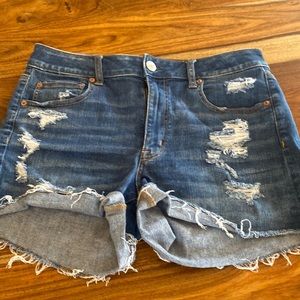 American eagle jean shorts stretch size 12 hi rise shortie